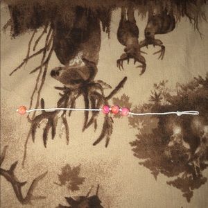 Handmade 3 bead pink bracelet